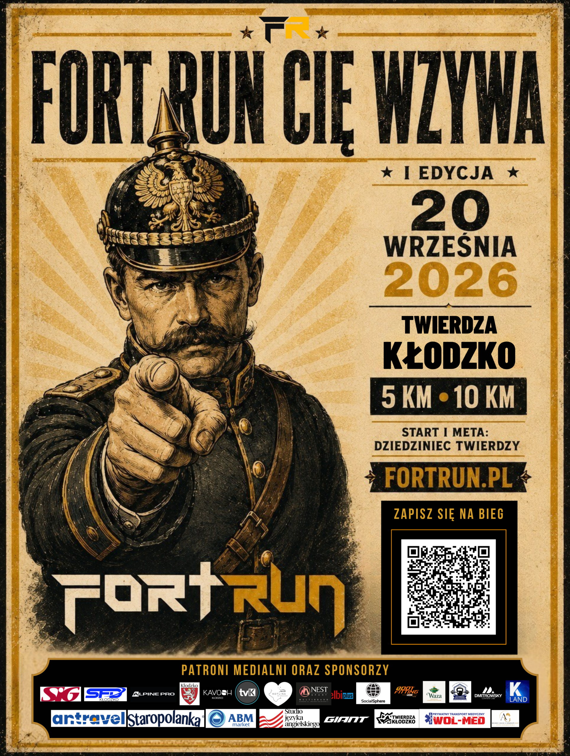 Niezbędnik biegacza przed Fort Run mapa trasy i profil terenu